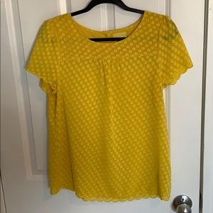 Sunny yellow short sleeve blouse